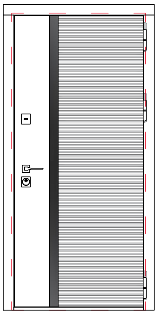 Металлическая входная дверь с фрезеровкой в коттедж RS-126