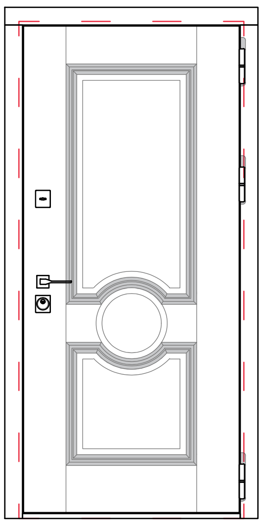 Металлическая входная дверь с фрезеровкой в коттедж RS-124