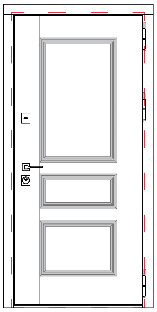 Металлическая входная дверь с фрезеровкой в коттедж RS-116
