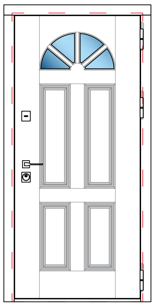 Металлическая входная дверь с фрезеровкой в коттедж RS-122