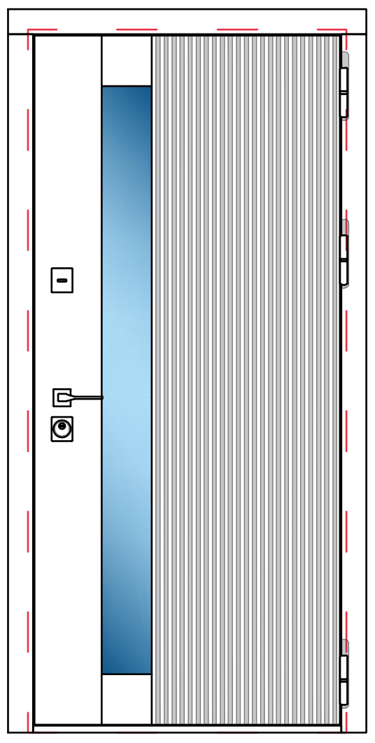 Металлическая входная дверь с фрезеровкой в коттедж RS-128