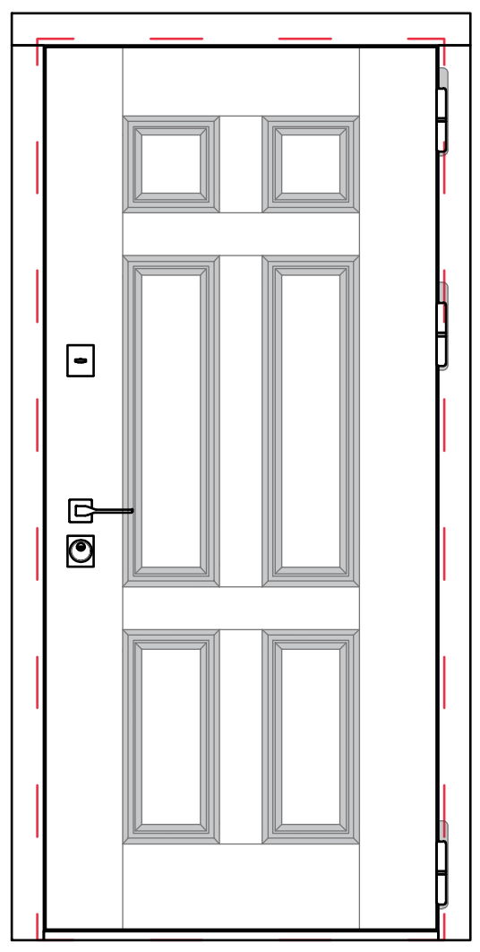 Металлическая входная дверь с фрезеровкой в коттедж RS-121