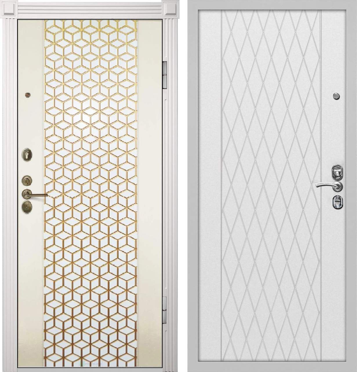 Входная дверь металлическая в частный дом RS-366