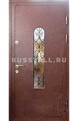 Входная дверь для дачи со стеклом RS43 - Изображение